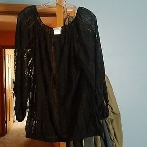 See through lacey shirt